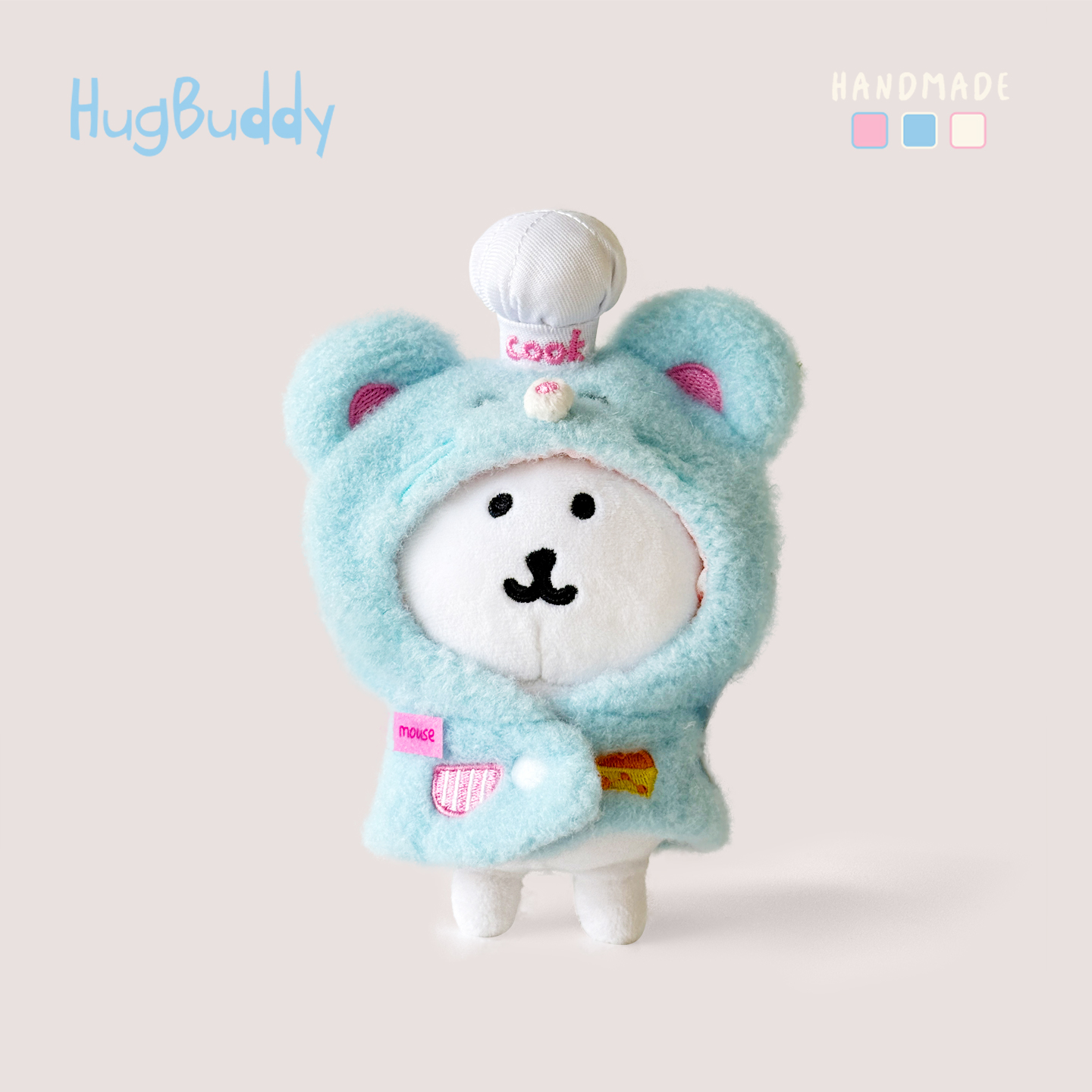 自嘲熊13cm20厘米蓝色娃衣自嘲熊着替毛绒棉花娃娃衣可爱帽子配饰