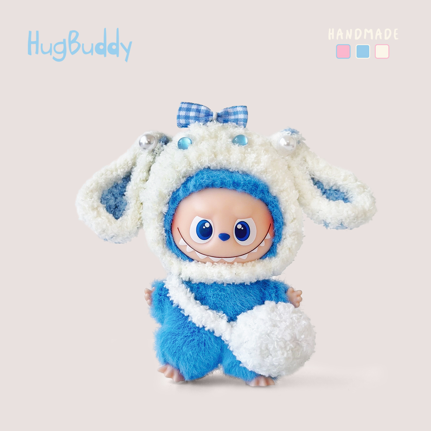 4代拉布布娃衣~可爱毛绒娃娃服装包包挂饰玩偶娃衣潮玩labubu衣服