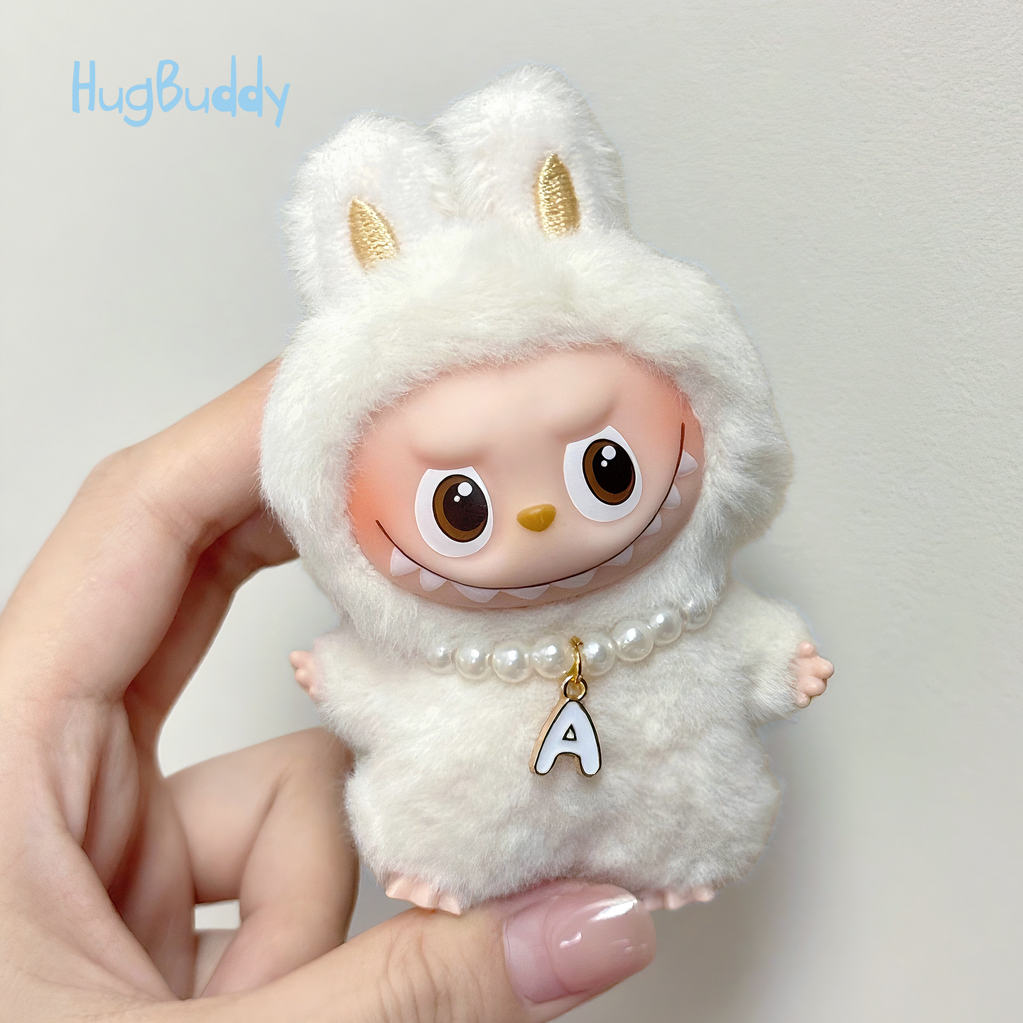 Labubu4.0心底密码26个字母手工娃用珍珠项链适配mini四代拉布布