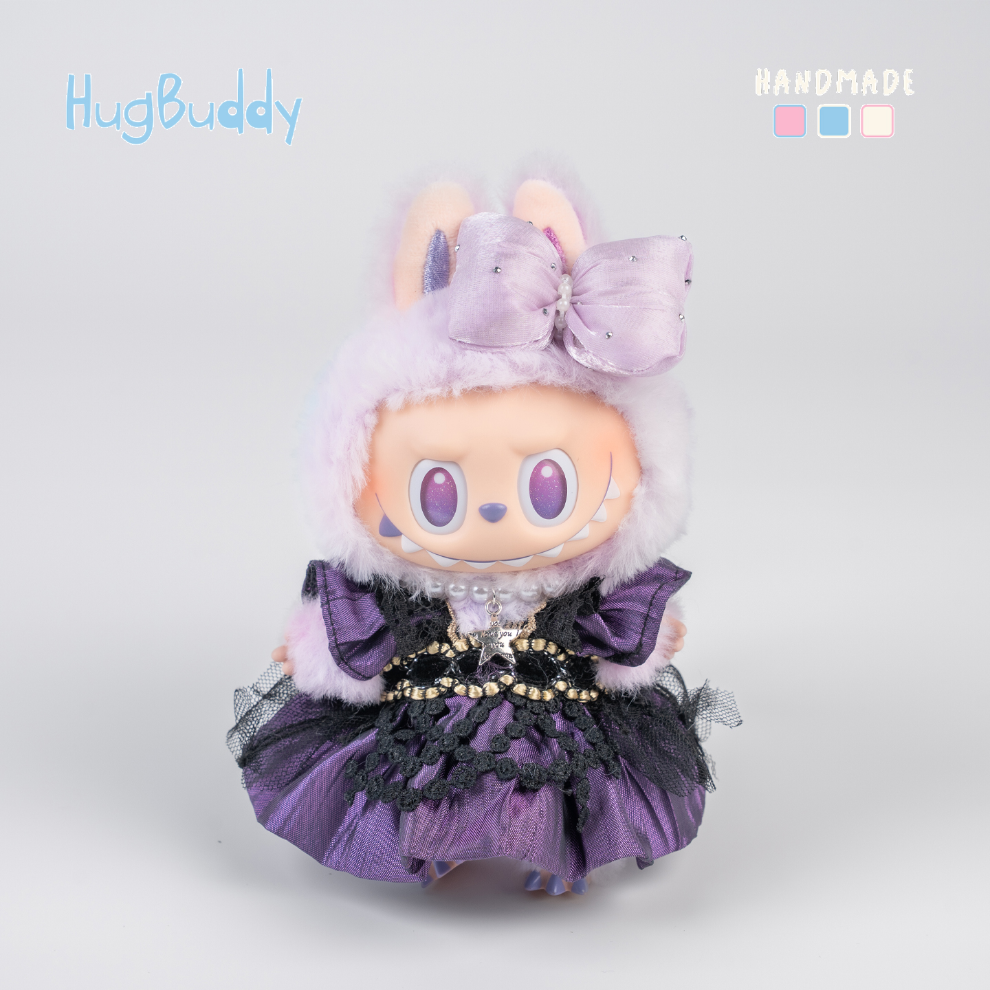 labubu娃衣暗夜紫裙子