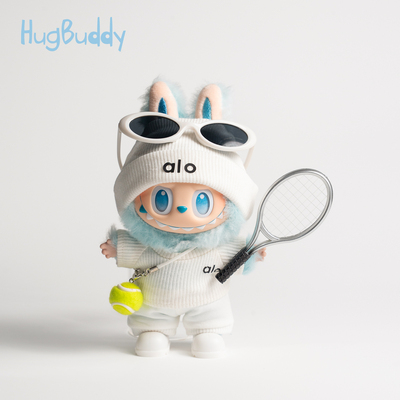 拉布布一三代娃衣搪胶17cm衣服labubu礼物套装马卡龙可乐服装无娃