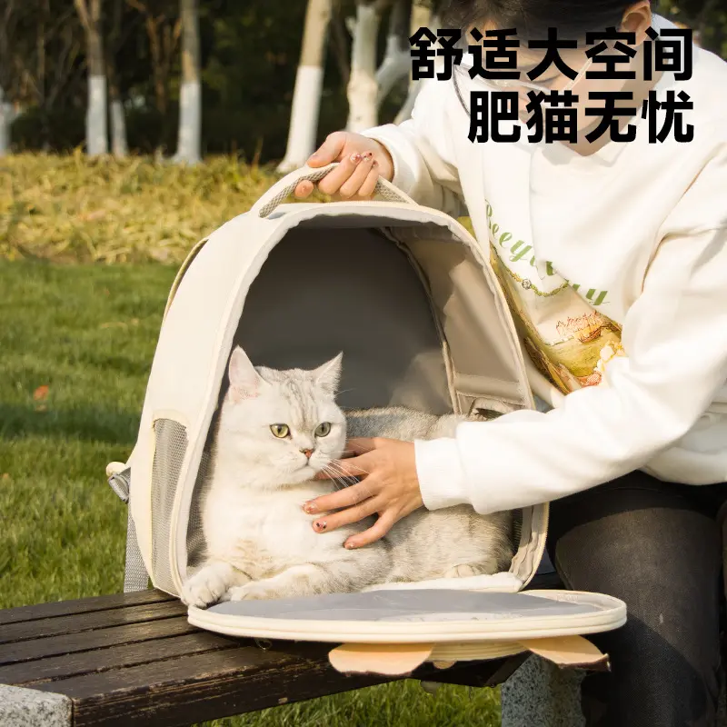 宠物三角猫包透气舒适外出双肩包