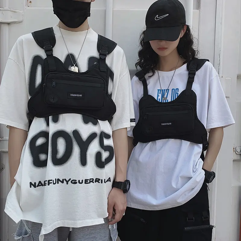 潮流街头男女胸包新款机能工装