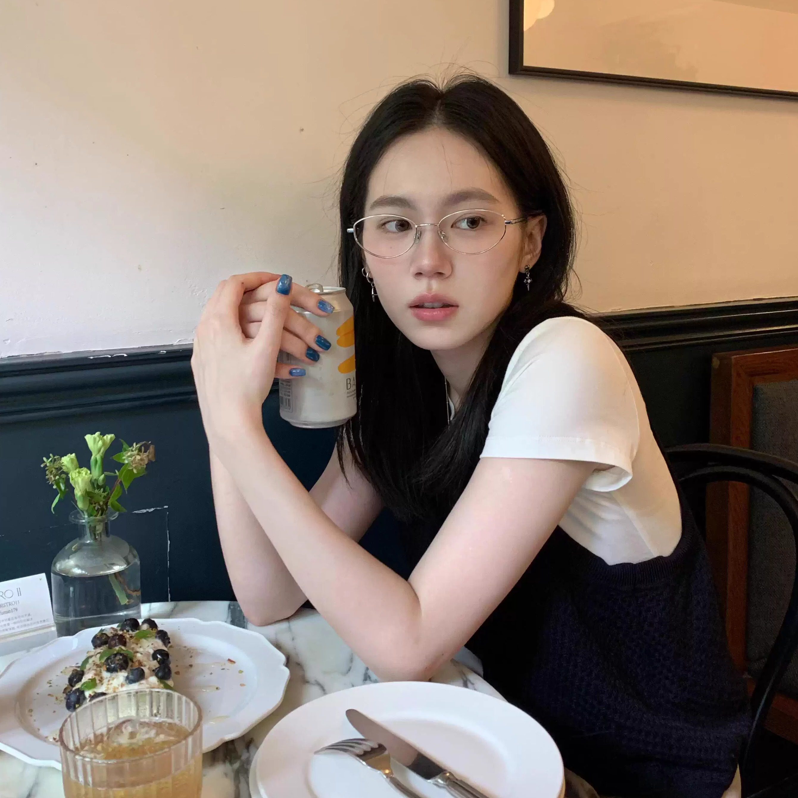 千金风贵气金丝猫眼眼镜女镜框推荐菱形脸防蓝光可配近视镜片度数