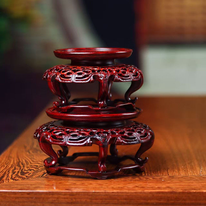 南美酸枝镂空雕花盘几花瓶玉器文玩茶具摆件底座微型盆景底座,橡塑材料及制品,其他塑料制品,淘宝优惠券,粉丝福利购,淘宝优惠卷