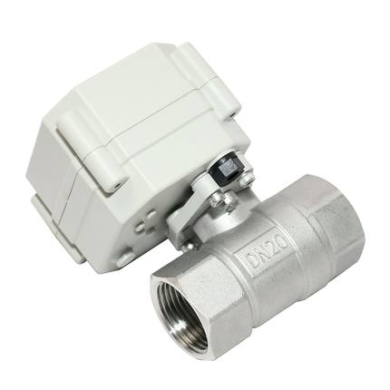 wow通禾微型电动阀不锈钢304 手电一体6分缩通经DN20两片式球阀