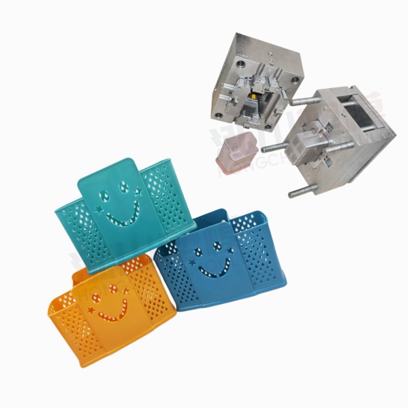 塑料置物架家用厨房餐具收纳盒 塑料筷子笼免打孔注塑模具开 模