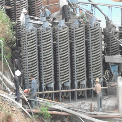 返选溜槽煤泥金矿溜槽 尾矿富集设备厂家 水冲式螺旋溜槽生产厂家