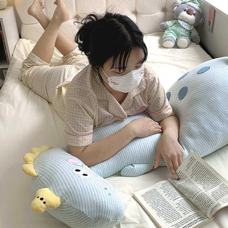 儿童A类夹腿侧睡枕头抱枕女生睡觉专用床上靠枕婴儿棉抱枕可拆洗