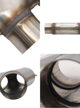 汽车409不锈钢排气管改装Y型三通  H X型四通连接管51 57 63 76MM