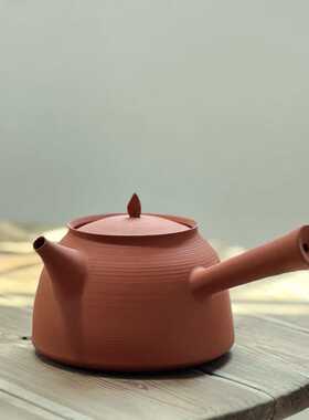 原矿朱泥大口砂铫壶纯手工炭炉烧水煮水煮茶壶电陶炉煮茶器老白茶