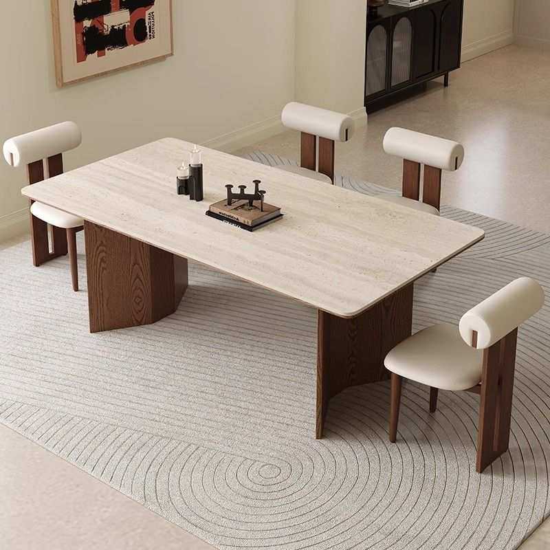 洞石岩板餐桌实木2025新款轻奢现代长方形大小户型家用餐厅吃饭桌,基础建材,亚克力板,淘宝优惠券,粉丝福利购,淘宝优惠卷