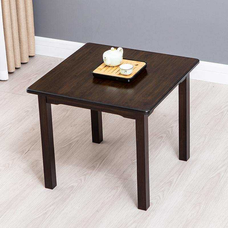 简约四方桌客厅正方形餐桌吃饭桌实木家用小户型写字楠竹学习桌子