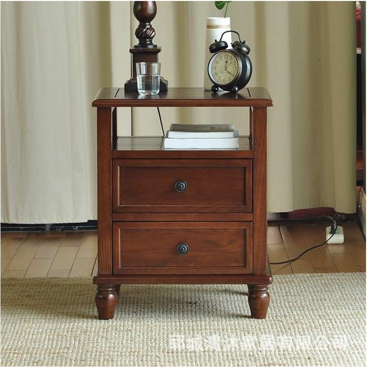 复古风卧室收纳迷你小桌子美式红橡木床头柜原木家具简约款,基础建材,亚克力板,淘宝优惠券,粉丝福利购,淘宝优惠卷
