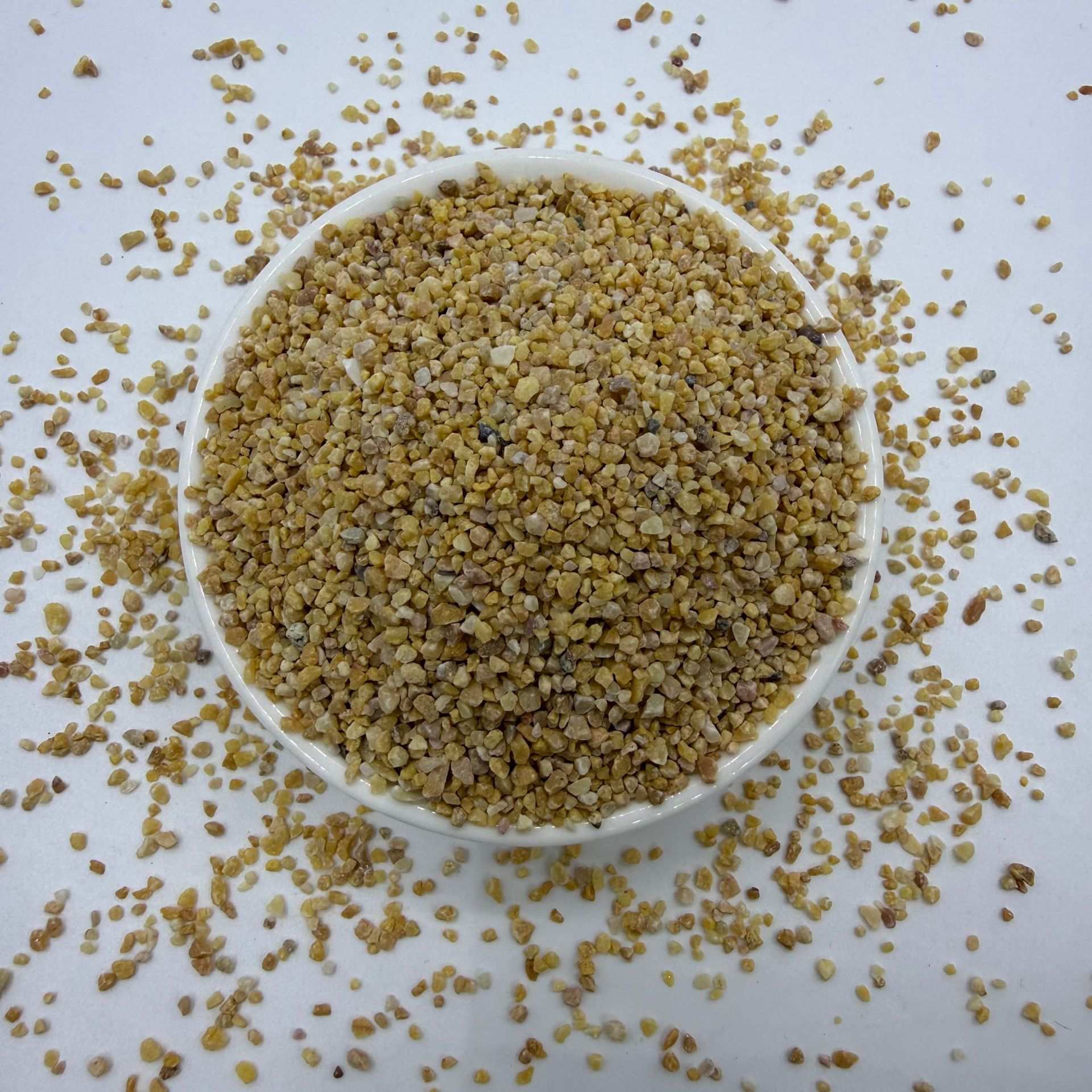 天然菊花黄彩砂 地板黄 装饰材料真石漆骨料黄色沙子