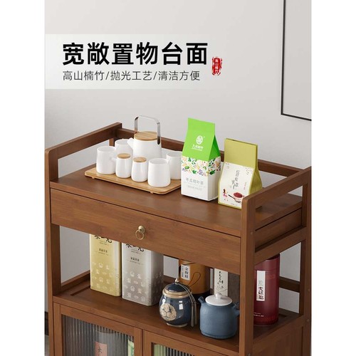 茶桌家用小茶台可移动小推车带轮茶几沙发边几茶水架多功能置物架
