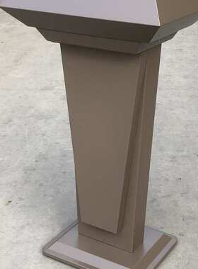 9W白色黑色演讲台餐厅迎宾台酒店简约现代司仪接待发言讲台主持台