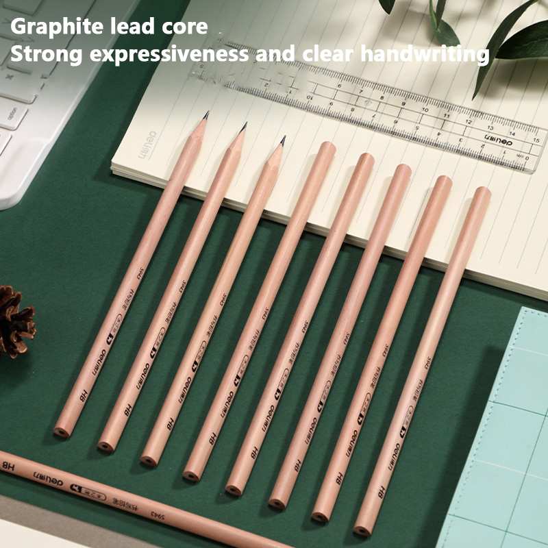 50pcs/Box Deli 2b/Hb Pencil Hexagonal High Quality Logs For