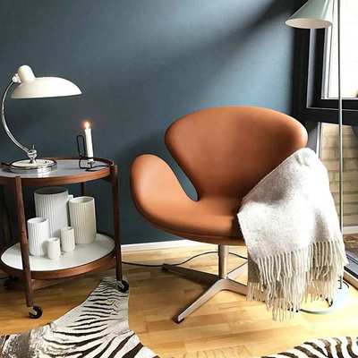 北欧设计师创意轻奢单人沙发椅天鹅椅 布艺椅会客接待旋转升降椅