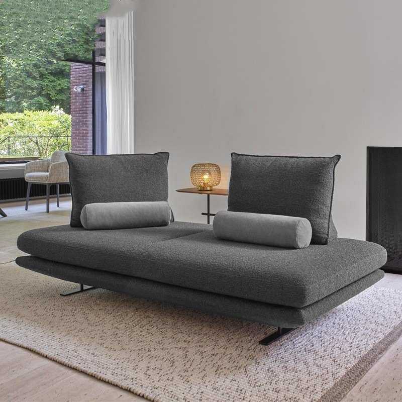 北欧直排沙发床小户型双人布艺沙发客厅写意空间创意两用双面沙发