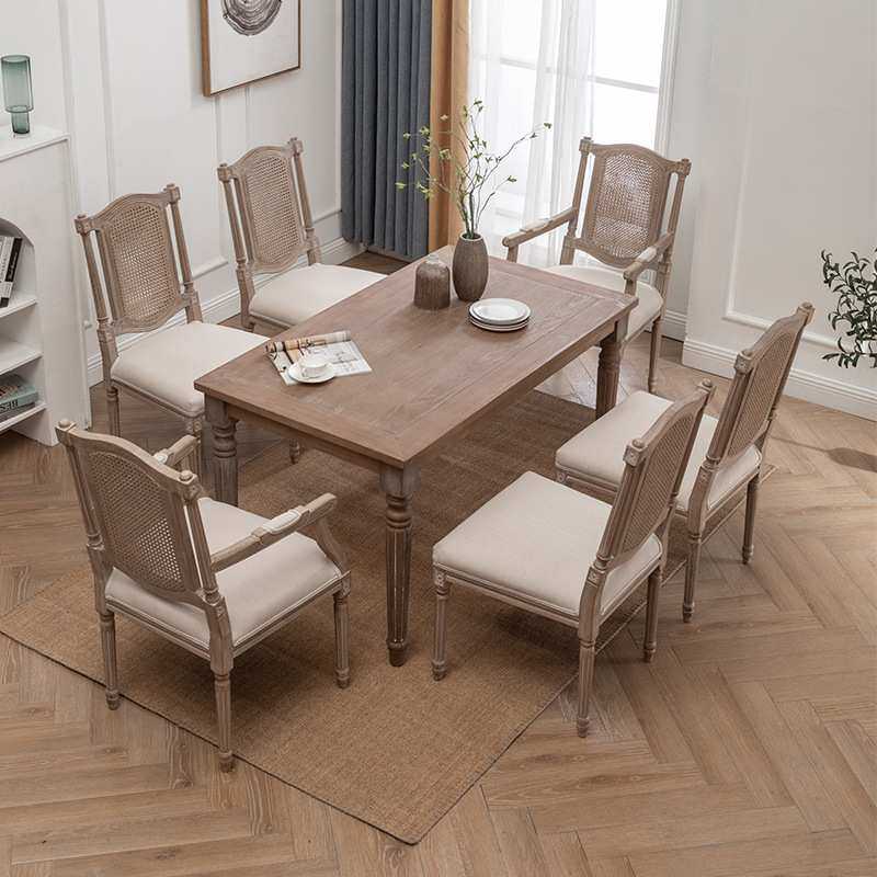 法式做旧复古餐桌乡村橡木实木家用长方型桌子美式咖啡厅新款桌椅,基础建材,亚克力板,淘宝优惠券,粉丝福利购,淘宝优惠卷