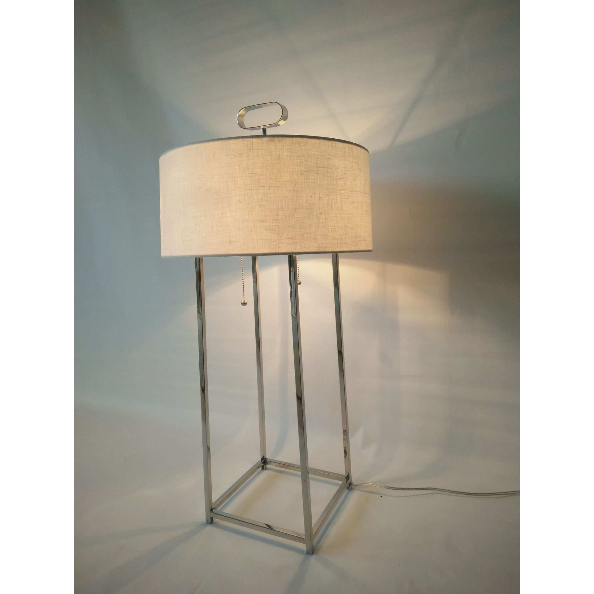 美式轻奢麻布灯罩个性台灯/软装设计/别墅/样板房/创意台灯