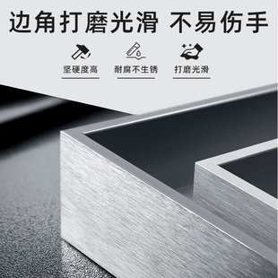 304特厚不锈钢拉门工作台厨房操作台面案板切菜桌子家商用储物柜