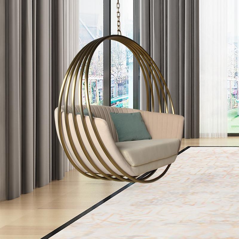 秋千吊椅卧室家用室内客厅阳台悬挂休闲椅子摇椅吊篮不锈钢沙发椅