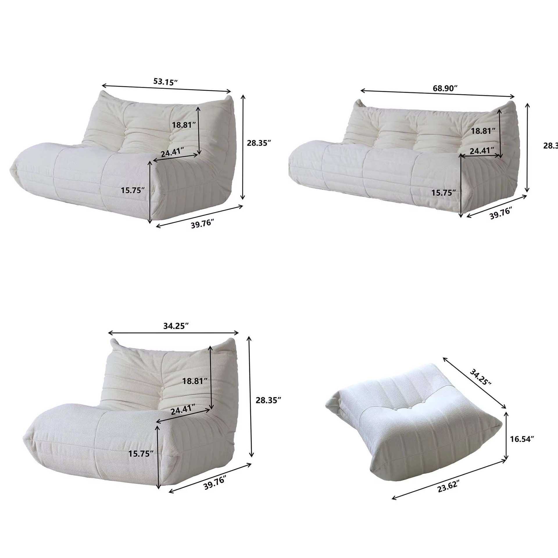亚马逊真空压缩沙发床客厅阳台榻榻米单人简约灯芯绒跨境