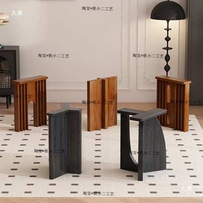 中古风大理石餐桌底座实木大板桌子腿支架茶桌书桌茶几脚桌腿其他