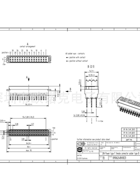 HARTING浩亭F型PCB连接器DIN 41612DINDIN电源连接器09062486823