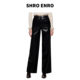 ENRO 2025年秋季 新款 SHRO 高腰都市游牧风豹纹拼接腰头直筒皮裤 女