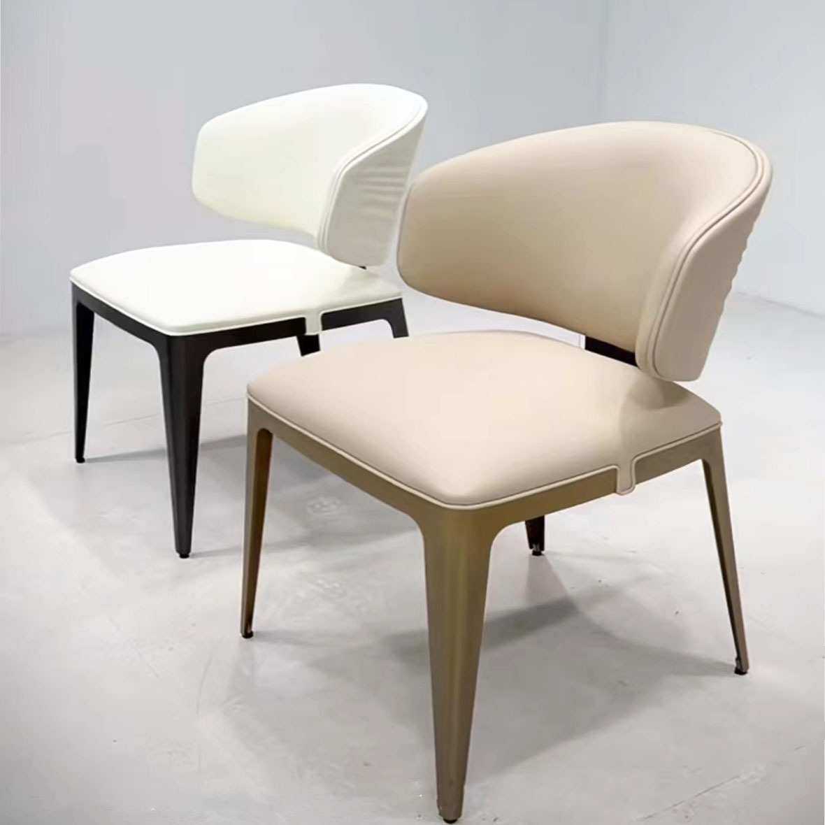 波纹椅意式轻奢皮艺家用餐椅高端餐厅设计师款靠背椅子酒店洽谈椅,金属材料及制品,其他金属制品,淘宝优惠券,粉丝福利购,淘宝优惠卷