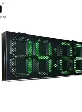 Outdoor 10 inch green clock time display LED digital panel