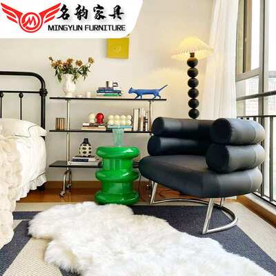 定制必比登椅Bibendum Chair客厅书房真皮扶手椅包豪斯中古风单椅