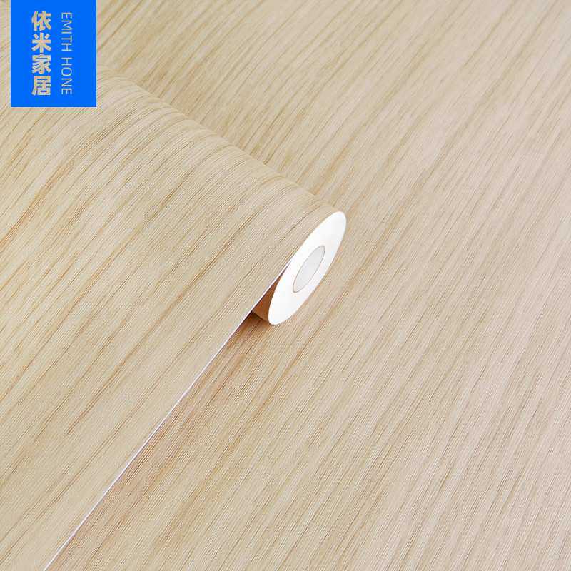 韩版PVC木纹贴纸自粘墙纸壁纸展柜家具翻新加厚带导气槽贴膜30米