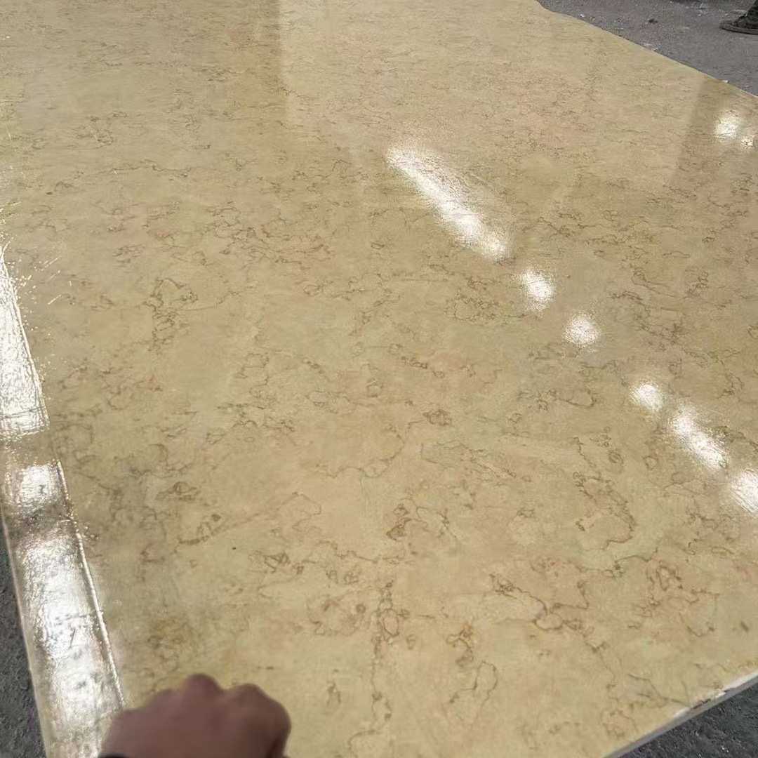 金碧辉煌石材大理石别墅墙身地板 米黄色石材楼梯踏步