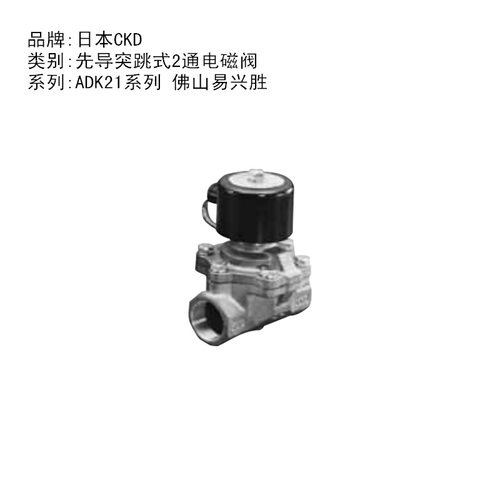 原装CKD电磁阀ADK21-50A-03N-AC220V 2寸口径先导式2通电磁阀