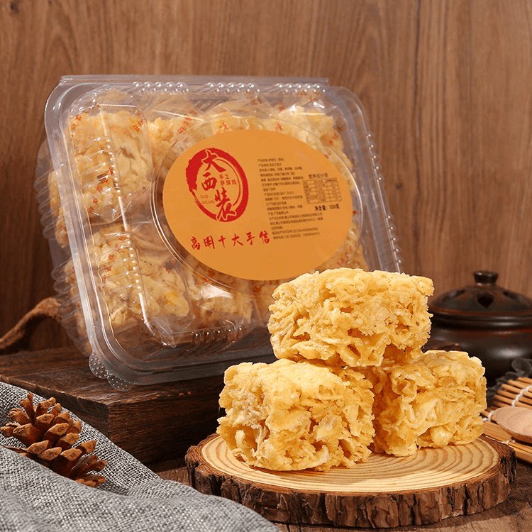 高明手信大西装手工沙琪玛礼盒320克传统营养浓郁美味松软