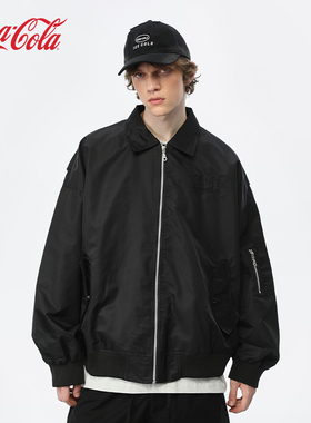 Coke 可口可乐  飞行员夹克男潮牌2025春秋新款美式工装复古外套