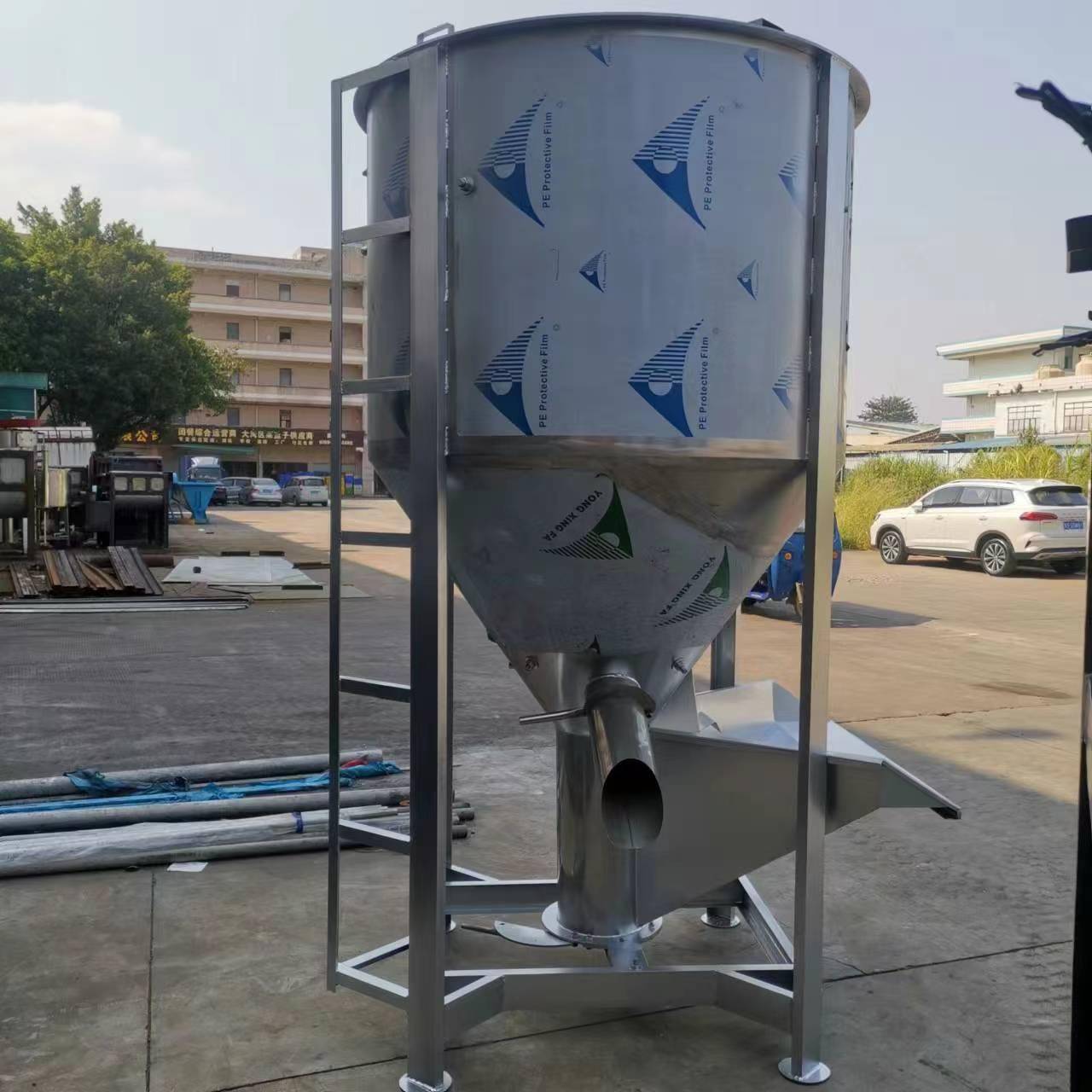 PP粒子立式搅拌机塑料颗粒搅拌机不锈钢加热混料机5吨烘干拌料机