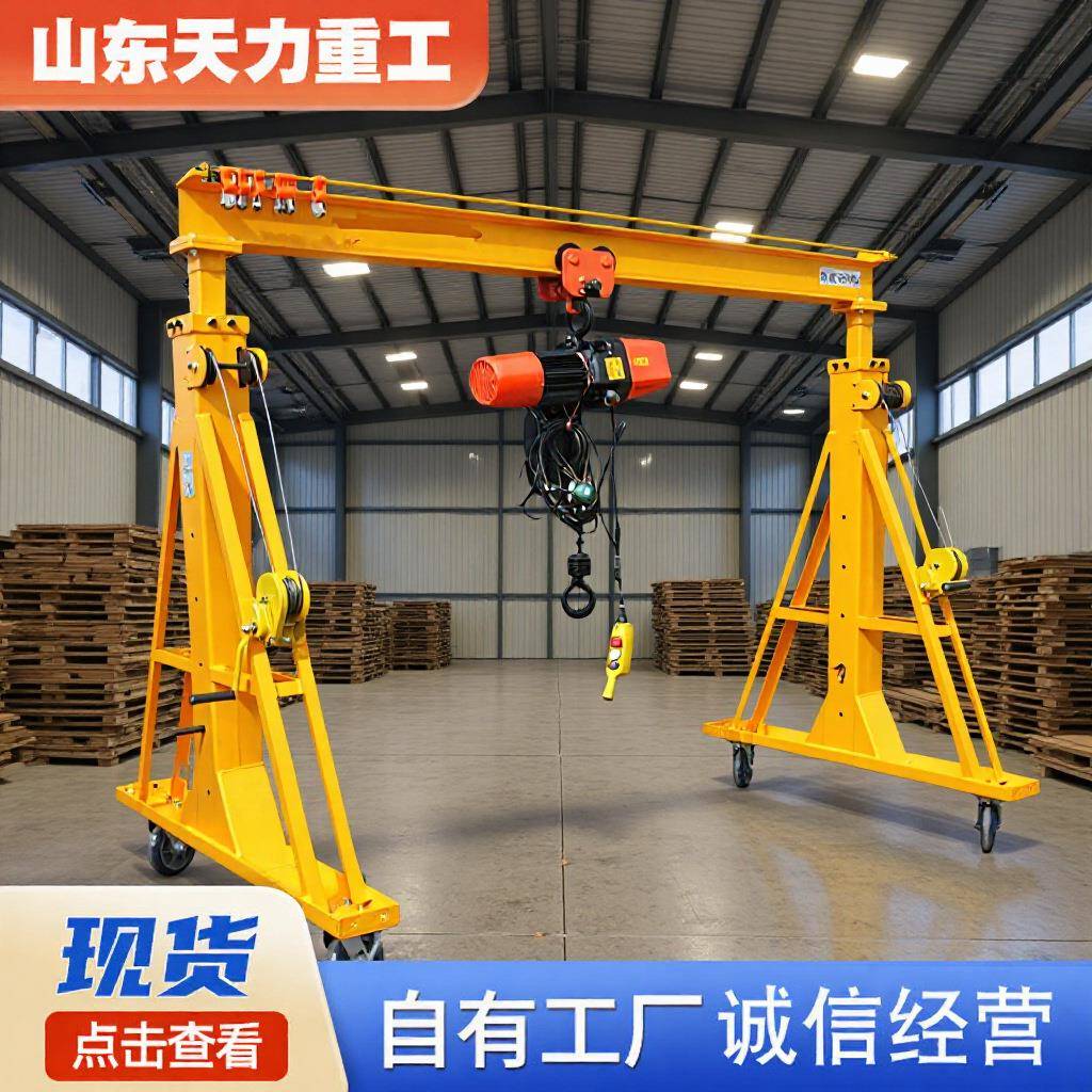 电动龙门架起重机1吨2吨无轨道移动龙门架小型简易龙门架起重机