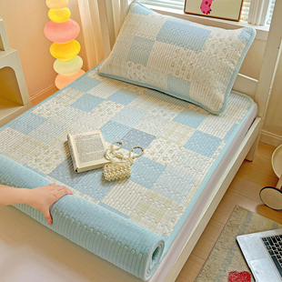 牛奶绒床垫宿舍学生单人住校专用90x190cm褥子一面绒一面纯棉床盖