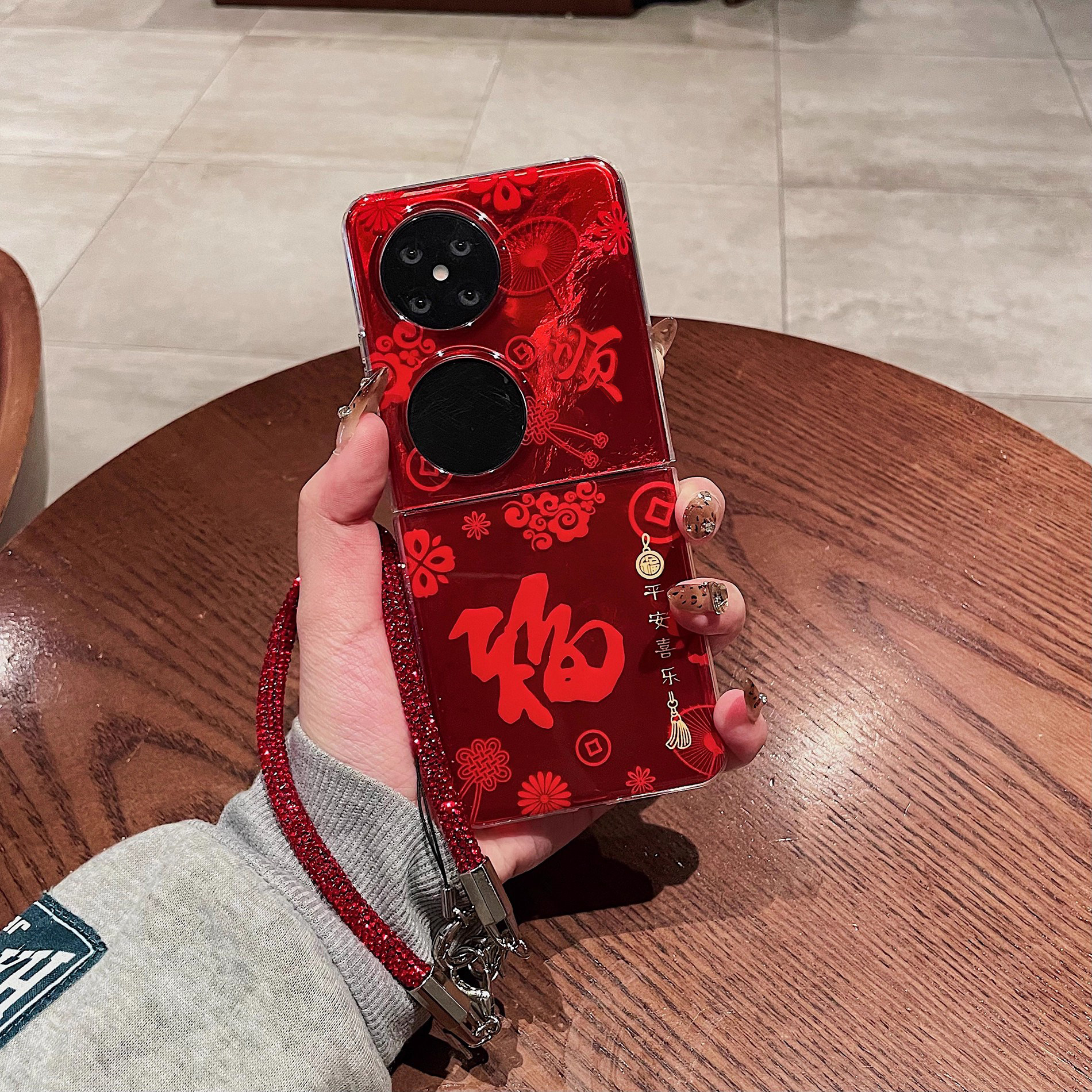 适用华为pocket2手机壳中国风