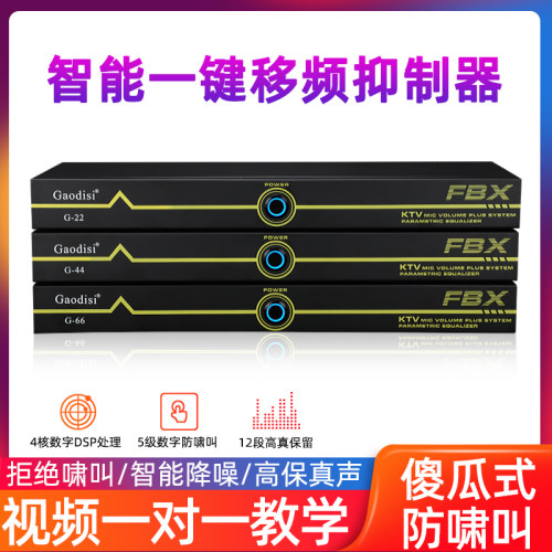 Gaodisi智能数字专业反馈抑制器全自动防啸叫ktv麦克风话筒