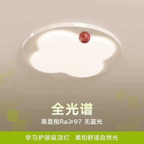 护眼吸顶灯2025新款无缝隙主卧室灯奶油风时尚花型房间灯温馨灯具