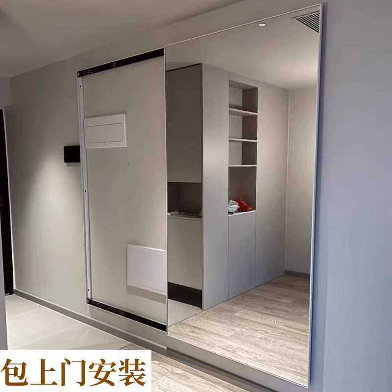 电表箱遮挡配电箱推拉开门式穿衣镜入户玄关弱电表箱试衣镜开门式