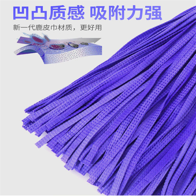 鹿皮巾拖把懒人鸡皮墩布传统水拖老式手I拧圆头无水痕拖布家用客