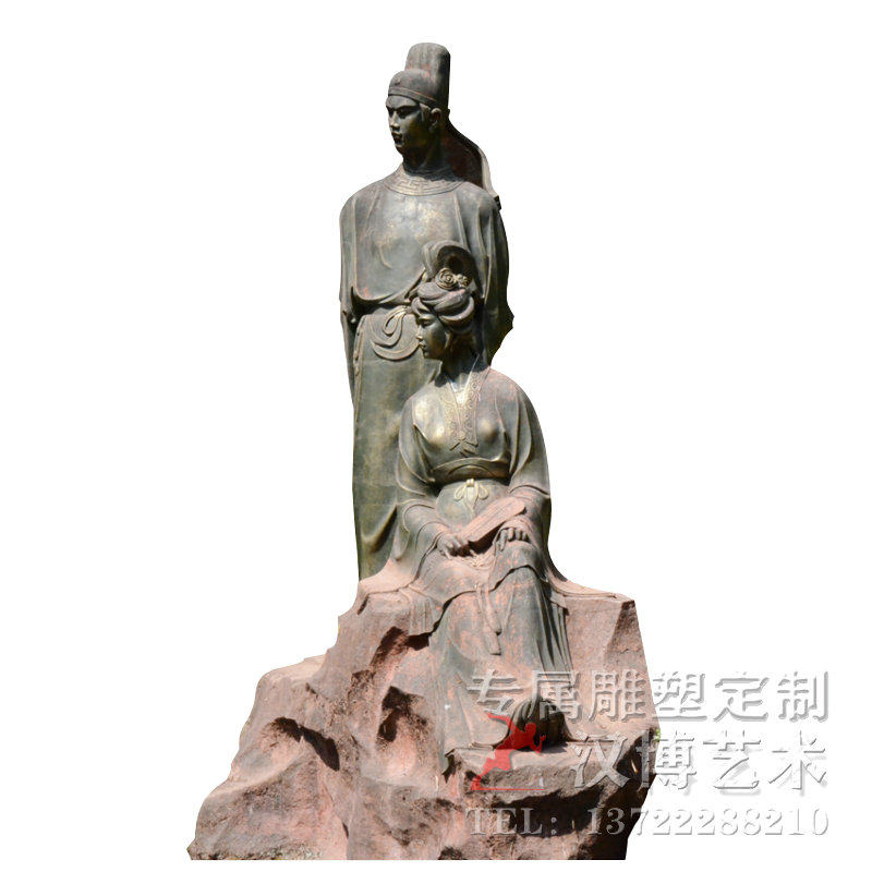 大禹治水景观雕像广场古代v神话传统玻璃钢铸铜人物景观雕塑制作