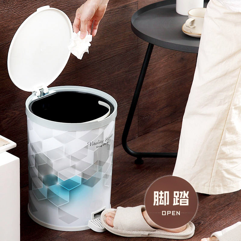 垃圾桶带盖静音缓降创意脚踩拉圾桶家用客厅大号T厨房脚踏式拉机